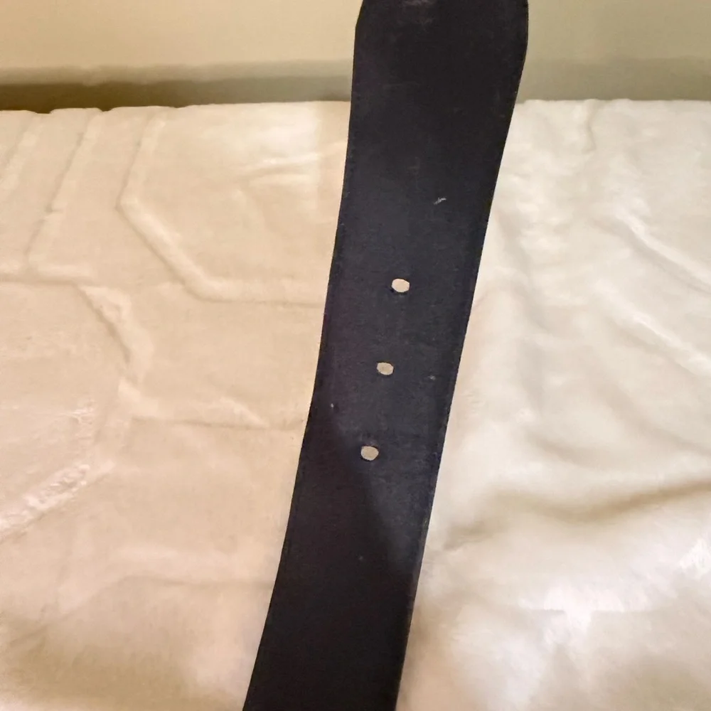 Salvatore Ferragamo Black Leather Belt with Gold Gancini Buckle